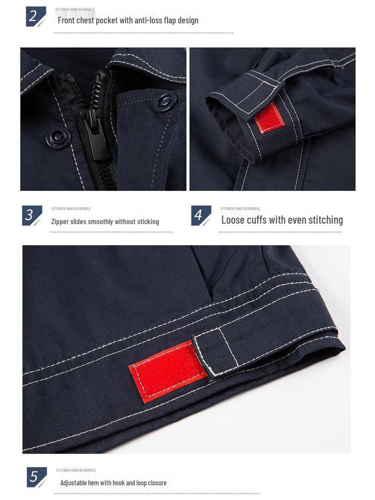 Durable Ripstop Workwear Tops with Logo for Spring and Autumn