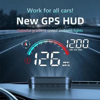 M22 Car HUD Head Up Display GPS Speed Instrument with Overspeed Alarm for Universal Oil Fuel Electric Hybrid Vehicl