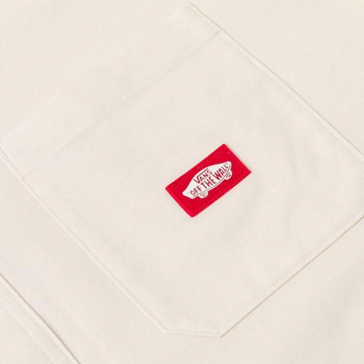 Vans Polo Soft Long Sleeve Shirt Men shirts Off-White VN000P04WHT