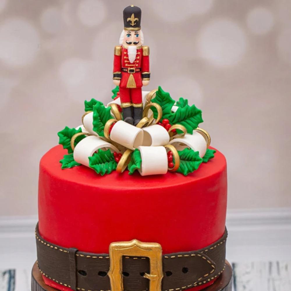 Three-dimensional Nutcracker Soldier Chocolate Mould Clear Details Fondant Cake Mold  New Year