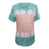 Women's Spring Summer Casual Round Neck Short Sleeve Print Plus Size Shirt Top