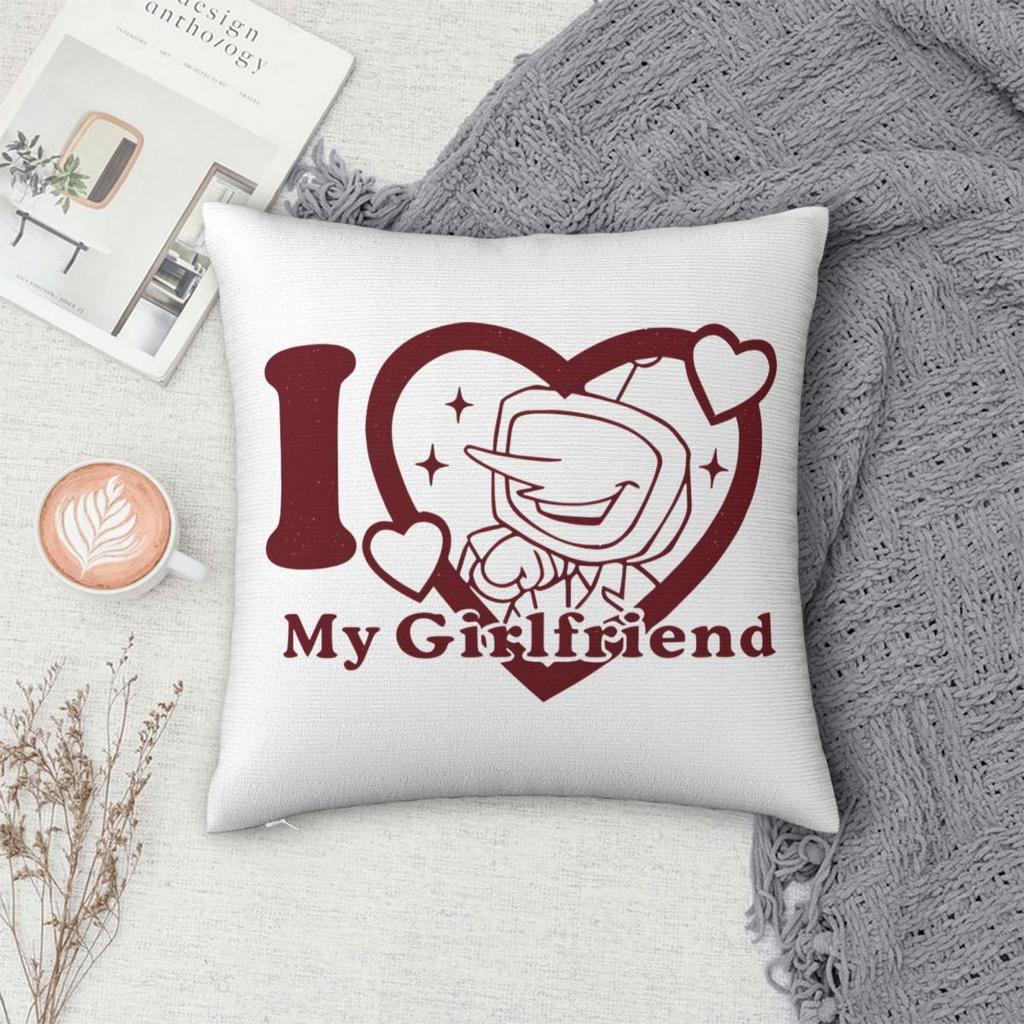 I Love My Girlfriend Mr. Tenna Deltarune Pillowcases Cushion Cover Throw Pillow Cover Y2K Home Decorations Zipper Multi Size