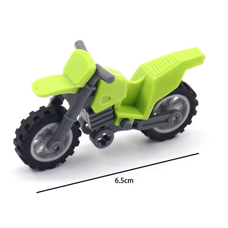 Military Motorcycle Building Block Vehicle Model Figures Accessories Soldiers WW2 Transportation Facility Police SWAT Toys