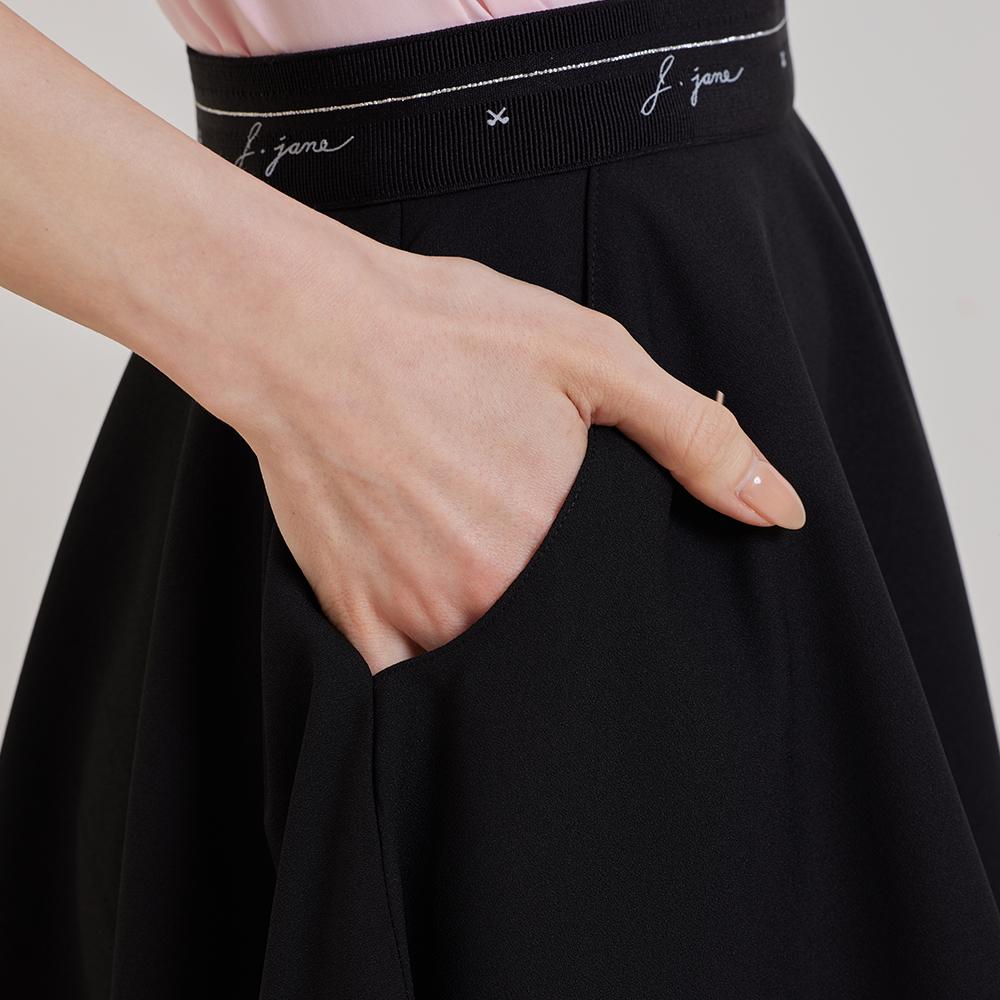 J Jane Tiered Flare Skirt (Black)