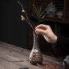 Japanese Gilding Iron Glaze Flower Vase Ware Stoneware Retro Mini Floret Desktop Pottery Decoration Tea Ceremony Utensils