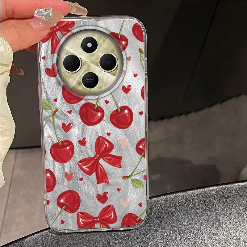 Summer Red Cherry Strawberry Girls Women Case For Xiaomi Poco X3pro X5 M6 X6 X3 NFC M5s M6 X7 Pro C75 C61 Bumper Fundas Cover