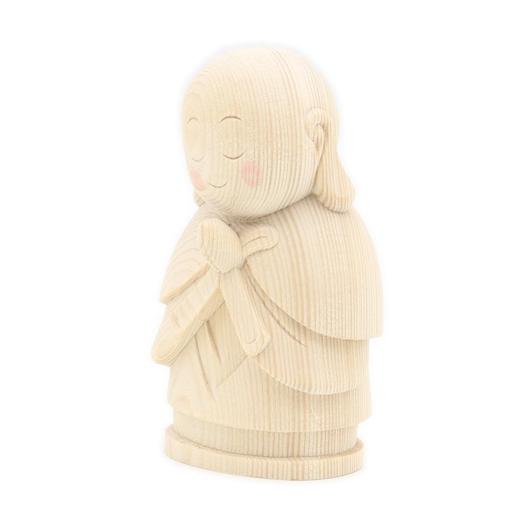 Special Buddhist Statue Jizo Height Width Depth Wood Carving Made from Cypress Wood 9450 Kurita's [Bodhisattva] (Total 7cm, 4cm, 3.5cm) High-quality
