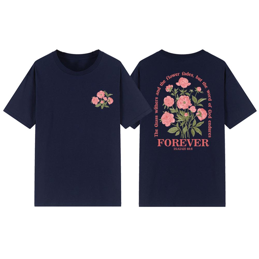 

Boho Christian Tshirt Women Bible Verse Tshirt Jesus Apparel Vintage Floral Tshirt Flower Graphic Tees Women Streetwear Tops 4XL
