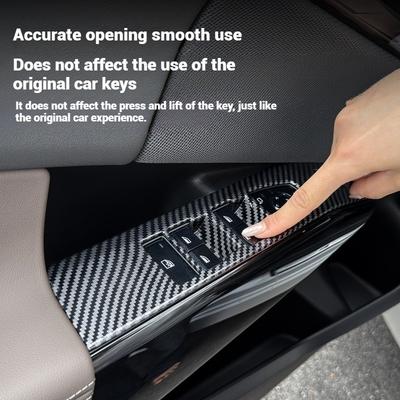Car ABS Carbon Fiber Texture Window Lift Switch Button Panel For BMW X3 G45 2025  Trim Decoration Interior Accessories