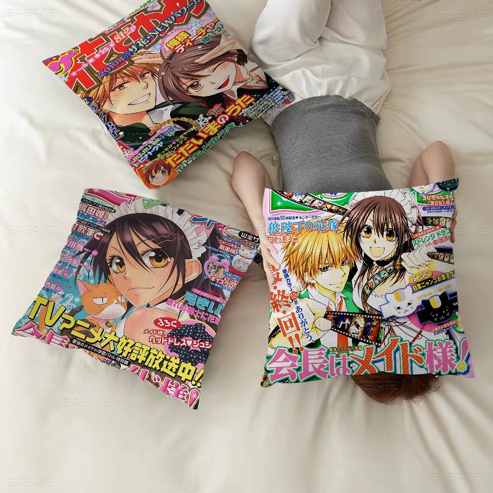 Japanese Anime MMaid SSama Cushion Cover Pillowcase Upholstery Sofa Throw Pillow Home Decor Pillowcas