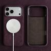 Alcantara Case for iPhone 17 Pro Max 16 Pro 15 14 13 12 11 Premium Business Slim Suede Leather Full Body Magnetic Shockproof Protective Cover