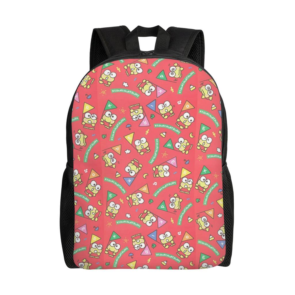 K-KeroKeroKeroppies Backpack for Women Men Waterproof College School Cute Frog Bag Print Bookbags