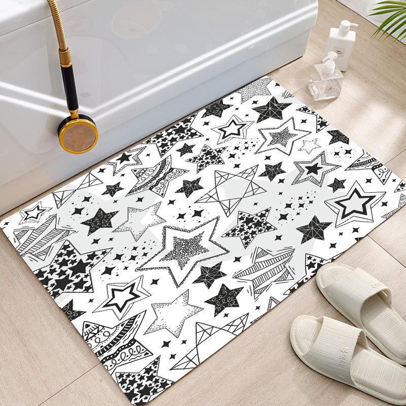Home Star Style Carpet Floor Mat Door Mat Toilet Non-slip Mat Kitchen Bedroom Living Room Floor Mat