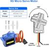 10Pcs Micro Servo Motor 9G for RC Helicopter Airplane Boat Robot – Compatible with Arduino Raspberry Pi – Precise Control, Blue