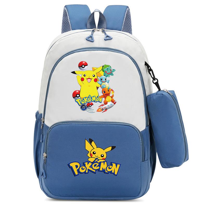 Pokemon Cartoon Printed Backpack Pencil Bag Elementary School Student Junior School Bag Backpack