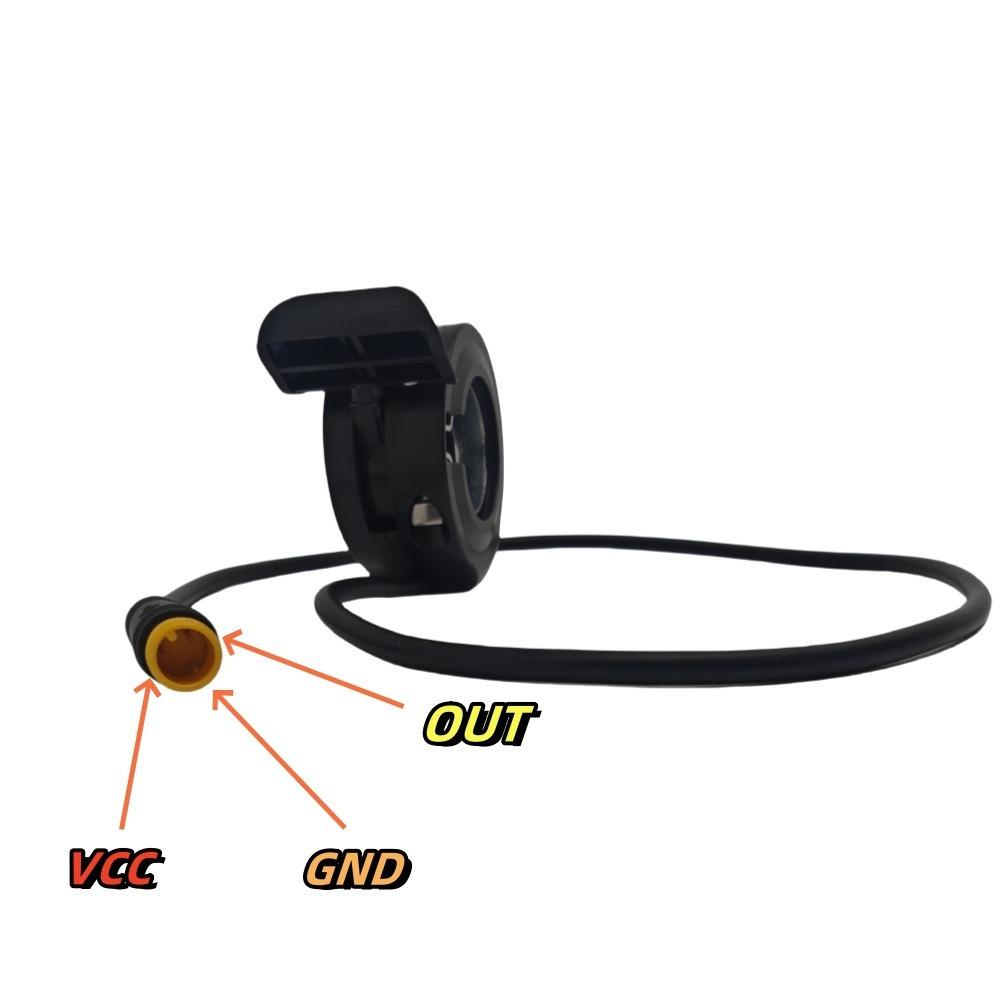 GUSTAVO Ebike Throttle Waterproof Connector Finger Thumb Throttle For Bafang Controller / KT Controller Throttles 2