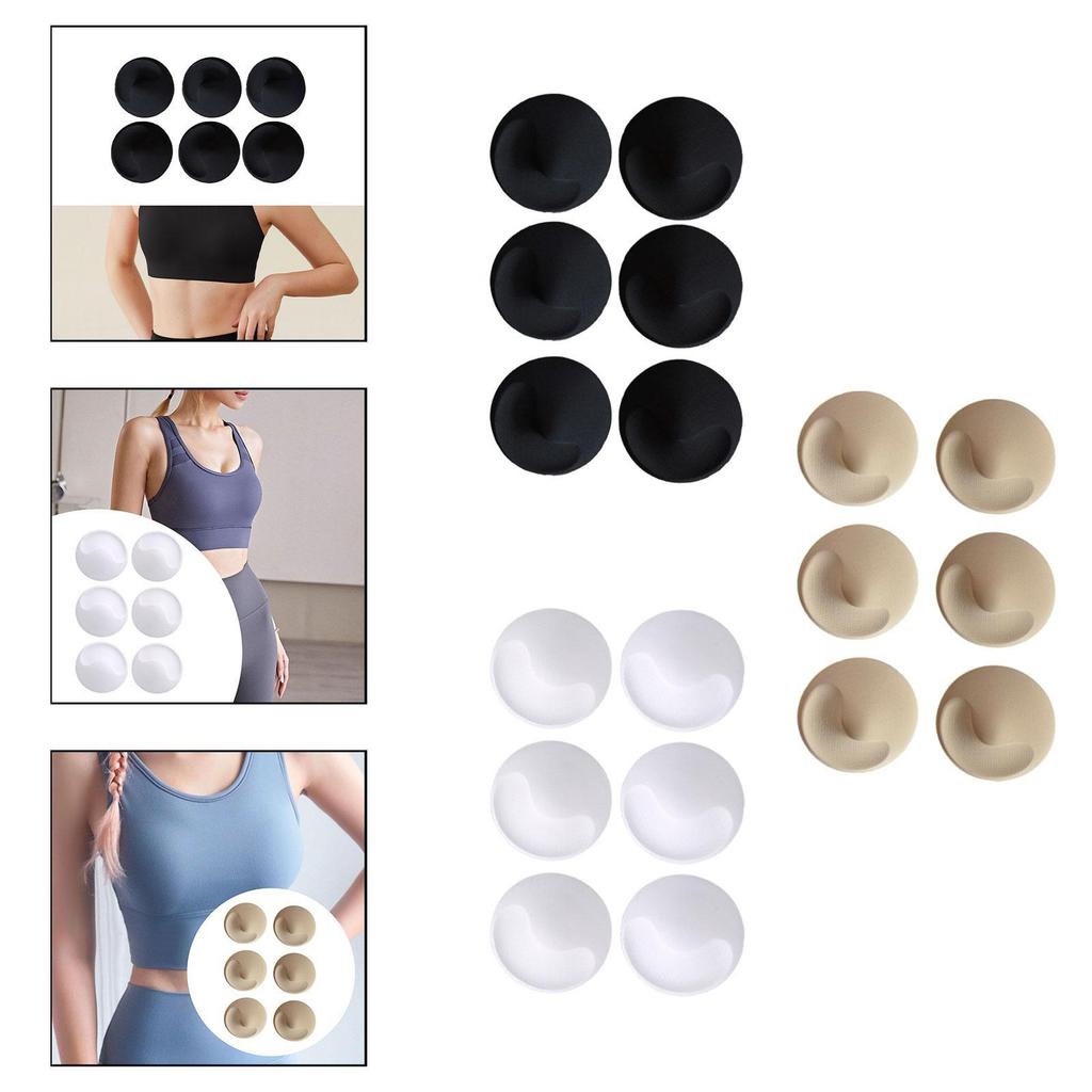 3 Pairs Bra Pads Inserts Breast for Sports Swimsuit Bikini Tops Women Split Round Cups