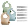 PandaEar 3 Pack Thick Silicone Baby Bibs for Babies & Toddlers (10-72 Months)| Waterproof Baby Feeding Bibs Adjustable with Wide Food Catcher Pocket,