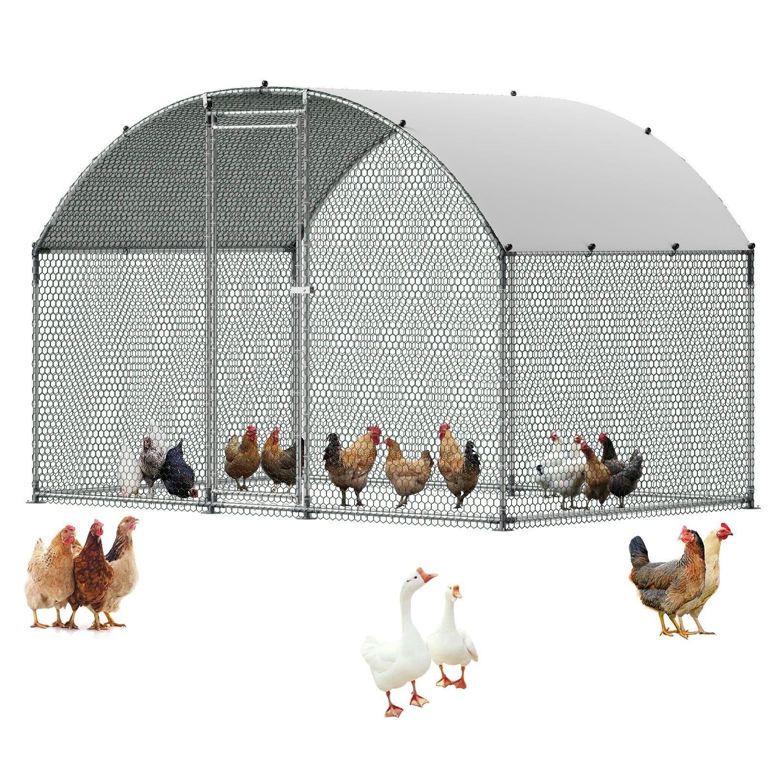 VEVOR Metal Chicken Coop, 9.8x6