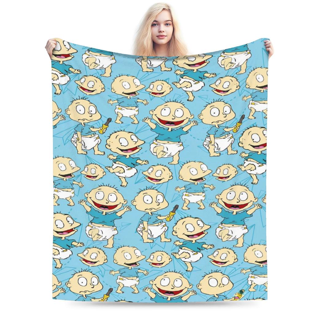 Relax Rugrat Pile Up Anime Cartoon Kids Blanket Merch Sofa Decorative  Throw Blankets Soft Velvet for Travel