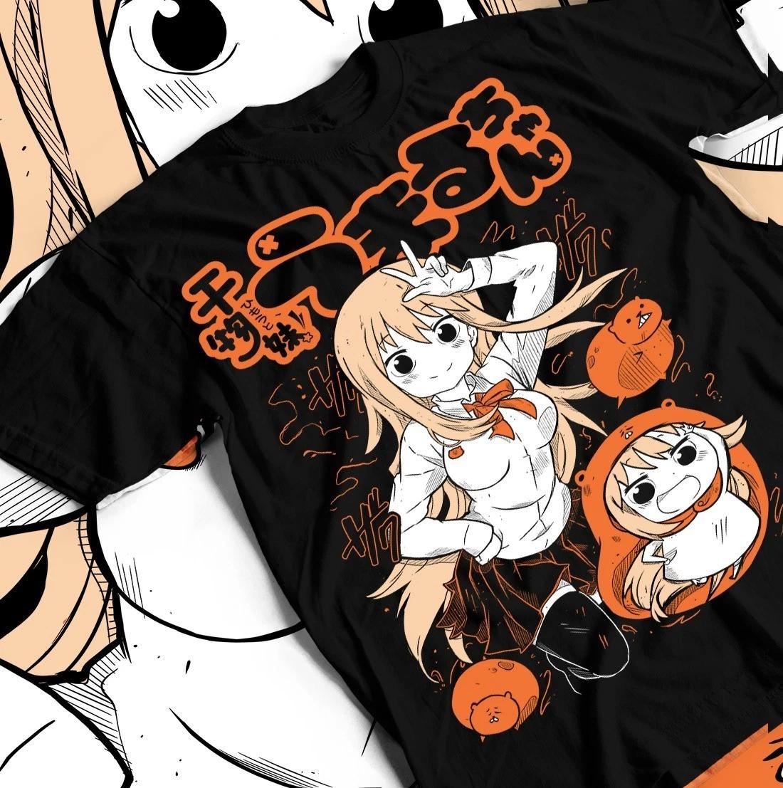 Футболка с аниме-девушкой, Himouto Umaru-Chan, Хлопковая унисекс футболка, Sankakuhead, Милая 3XL