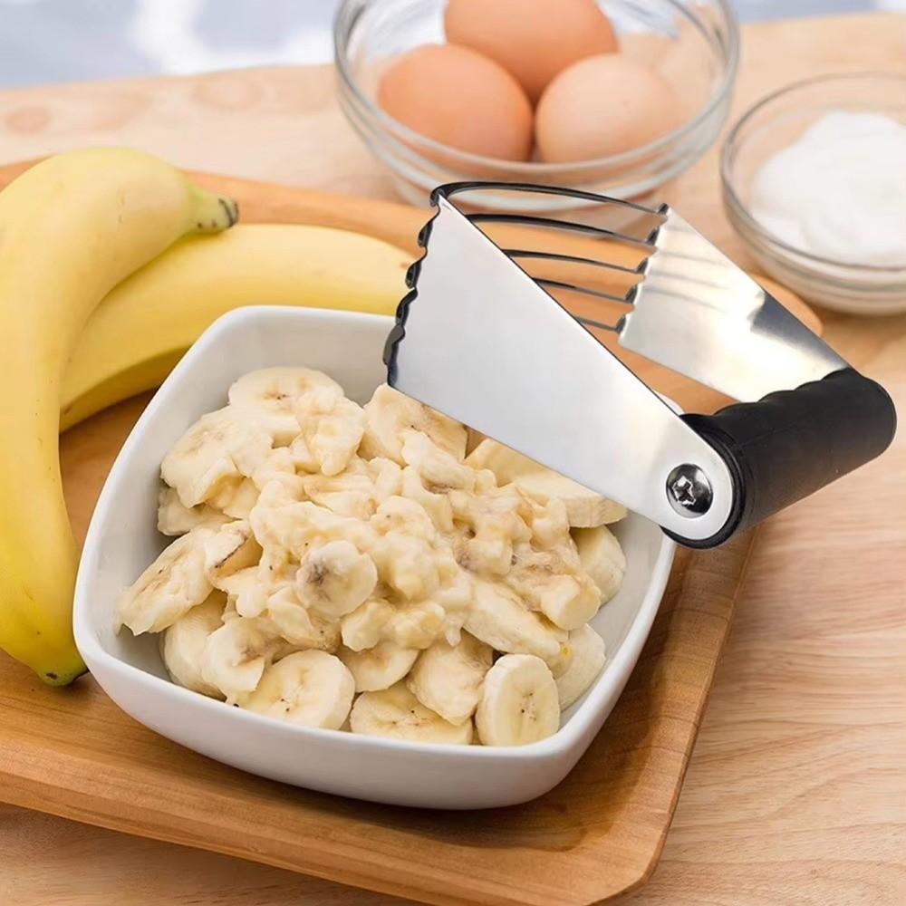 Ergonomic Handle Dough Blender Stainless Steel Dough Masher Flour Mixer Culinary Baking