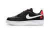 Air Force 1 Worldwide Leather Low Top Skateboard Shoes Black Red Children Aged 3 7 Years Old CN8539-001
