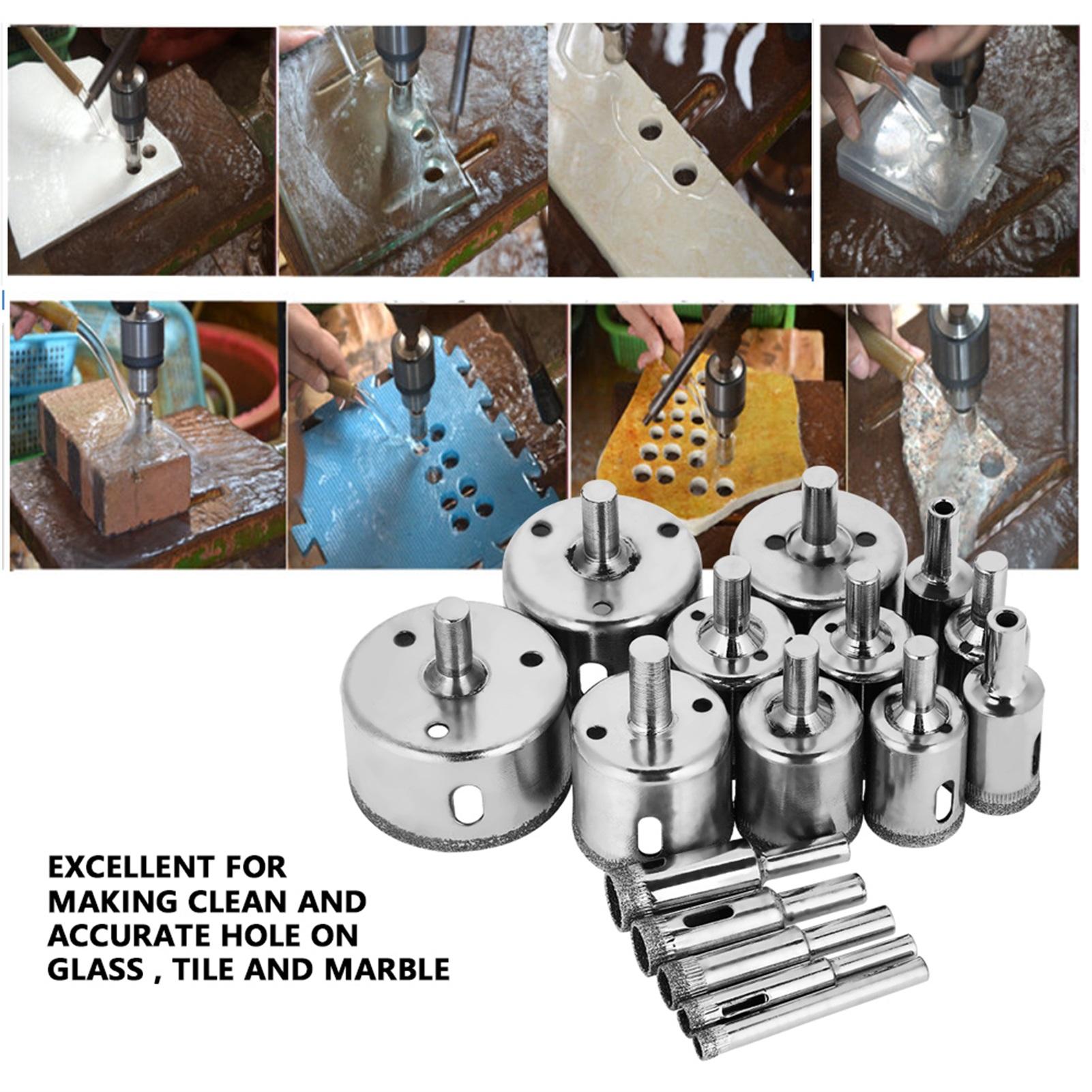 

16 шт. 650 мм Алмазная коронка Сверло по плитке Керамика Стекло с покрытием Мрамор Инструмент