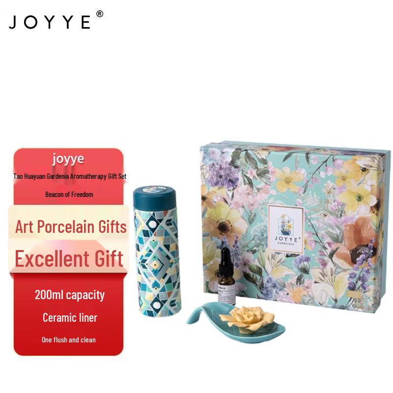 JOYYE Gardenia Aromatherapy Ceramic-Lined Mug Gift Set