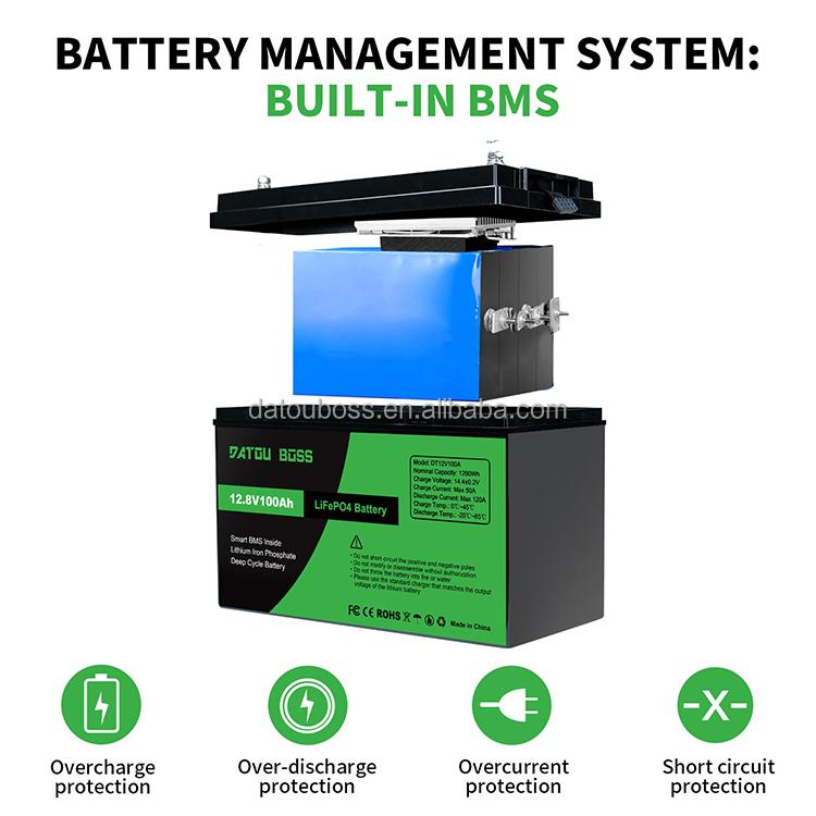 DATOUBOSS EU Lager 12V 100Ah 200Ah 300Ah AKKU Lifepo4 Lithium-Ionen-Batterie Deep Cycle für Solaranlagen 12 Volt Batterien