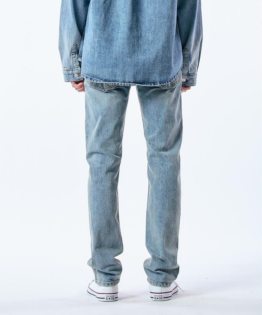 Pillogeulaem Sky Blue Slim Denim Pants