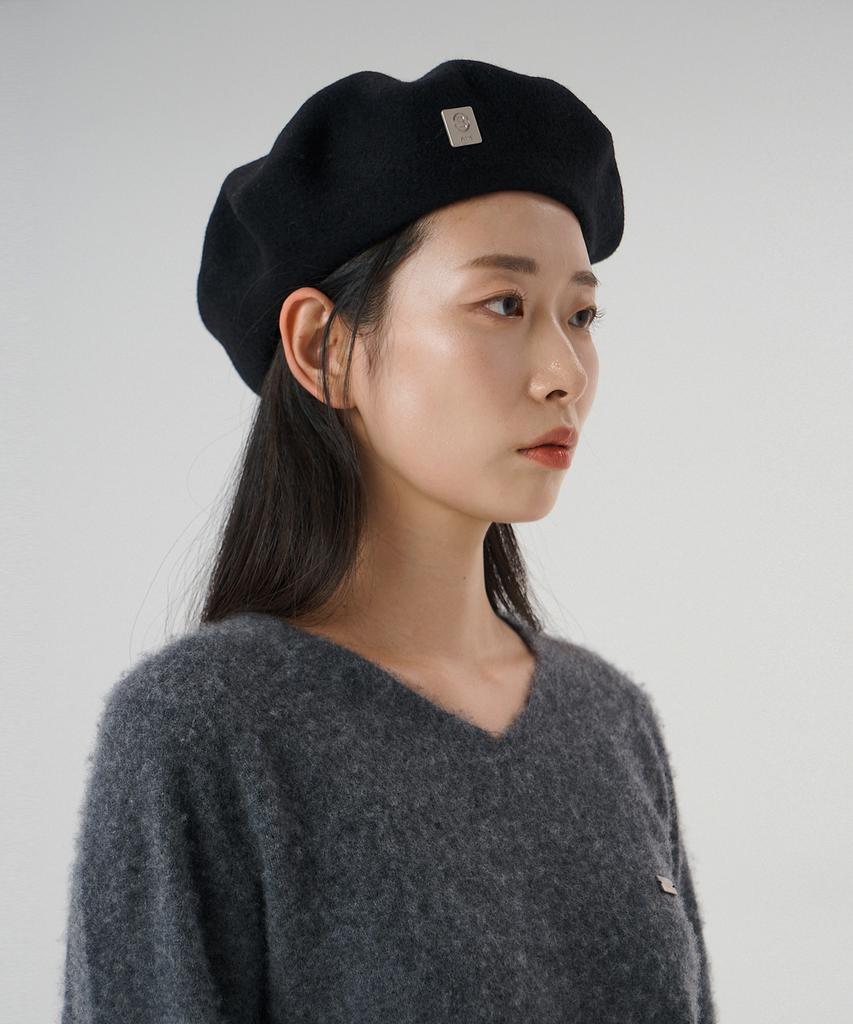 Aheule Rue Wool Beret_Black