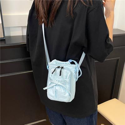 Mobile Phone Bag Summer Outdoor Lightweight Bow Bundle Messenger Bag Waterproof Thermal Insulation Kettle Bag Women'S Shoulder Bag
