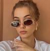 New Retro Metal Frame Elliptical Frame Trendy Street Photo Sunglasses for Men and Women's Outdoor Travel Sunshades UV400