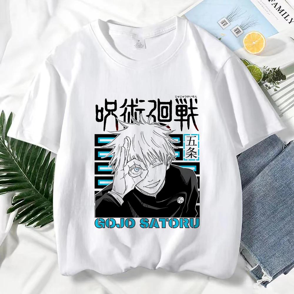 

Футболка с японским аниме Jujutsu Kaisen для унисекс Gojo Satoru Print Graphic Unisex T Shirts Unisex Harajuku Fashion Casual Short Sleeve Tee L