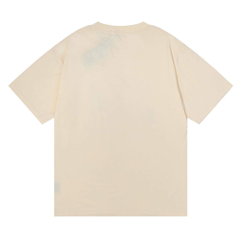Grenzüberschreitende europäische und amerikanische Trendmarke RHUDE Mikro-Label Buchstabe F1-Rennsportdruck Kurzarm-T-Shirt Herren und Damen High Street Locker