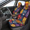 Blumiges Liebe Frieden Thema Autositzbezüge Set Für Die Meisten Autos, Dekorativ Modisch Hochwertig Autositzschutzbezüge Voll S