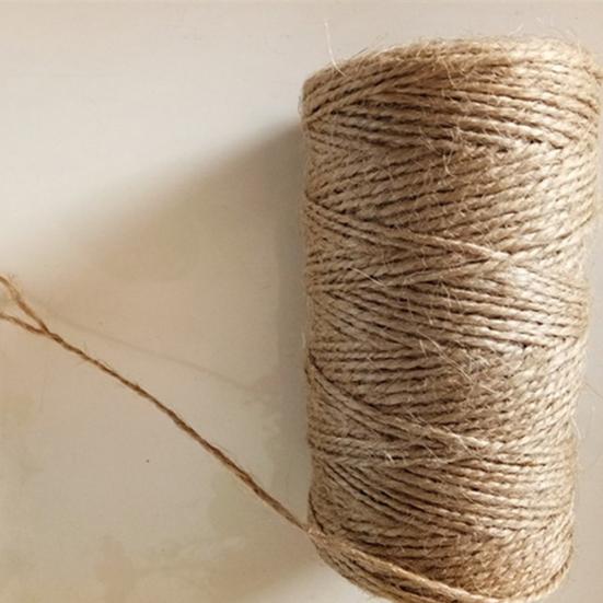 100 מטר חוט יוטה טבעי 2 מ"מ חוט מיתר קישוט חתונה מלאכות ציוד למסיבה