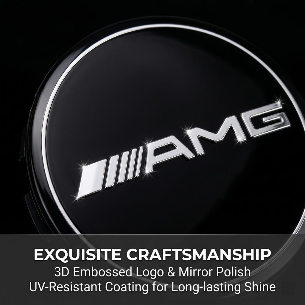 4 BUC 75MM Emblema Insignă Mașină Capace Centru Jantă Butuc Roată Capac Jantă Pentru Mercedes benz AMG W204 W203 W212 W211 W124 W210 GLC GLE E CLA GLA W205