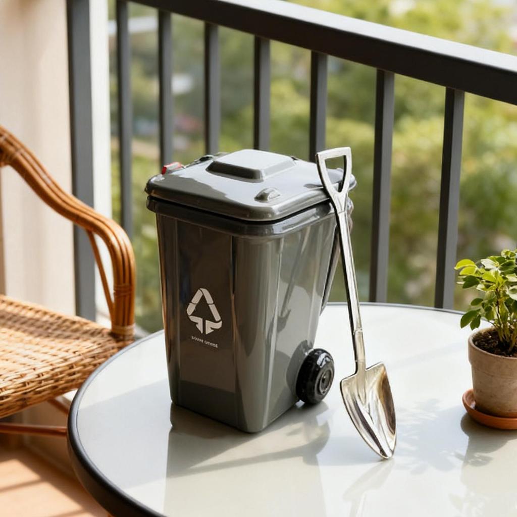 Creative Trash Can Shaped Coffee Mug Ceramic Mug Wheelie Trash Bin Ceramic Mug With Shovel-shaped Spoon Funny Birthday Gifts