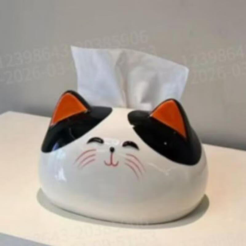 

Premium Ceramic Tissue Box - Little Tabby Cat