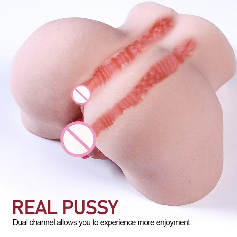 Real Ass 3D Artificial Vagina Male Masturbators Deep Throat Realistic Anal Soft Silicone Fake Pussy Erotic Adult Sex Toy for Men