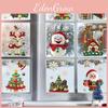 Christmas Static Cling Sticker Snowman Christmas Tree Decor Set Festive Display