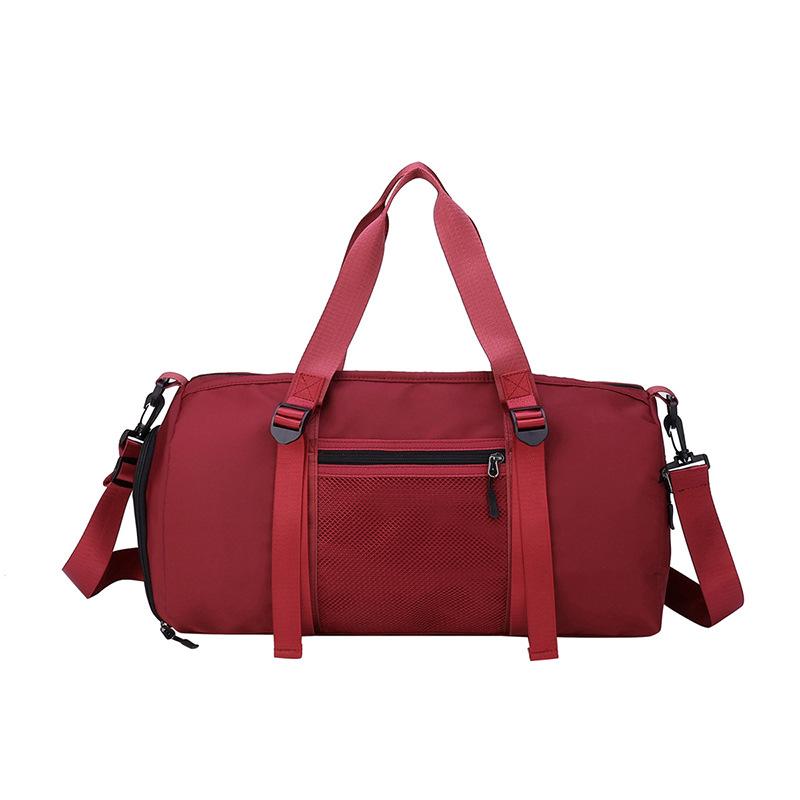 Large Capacity Travel Bag Dry Wet Separation Sports Gym Bag Yoga Bag Strap Shoe Compartment Can Be Used To Cover The Luggage Bag