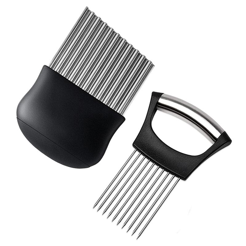 2 Stück Gemüseschäler Kartoffelschneider Wellenmesser Pommes Frites Karotten Zwiebeln Hobel Halter Gemüseschneidwerkzeuge Küchenhelfer