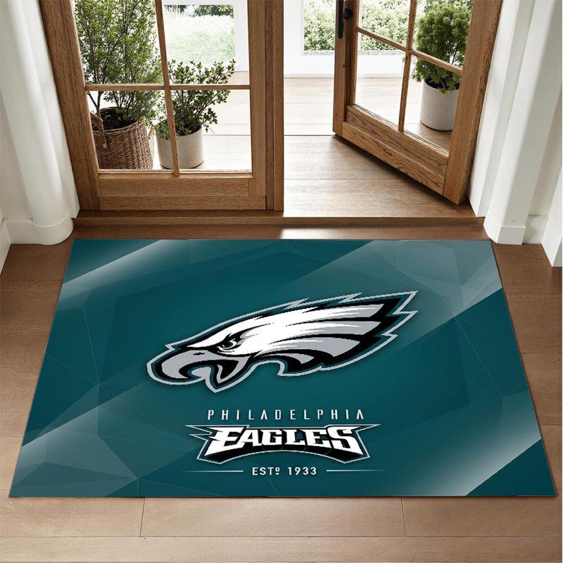 Philadelphia Eagles Design Kristall-Samt Teppich Weiche Dekorative Matte für Schlafzimmer Eingang