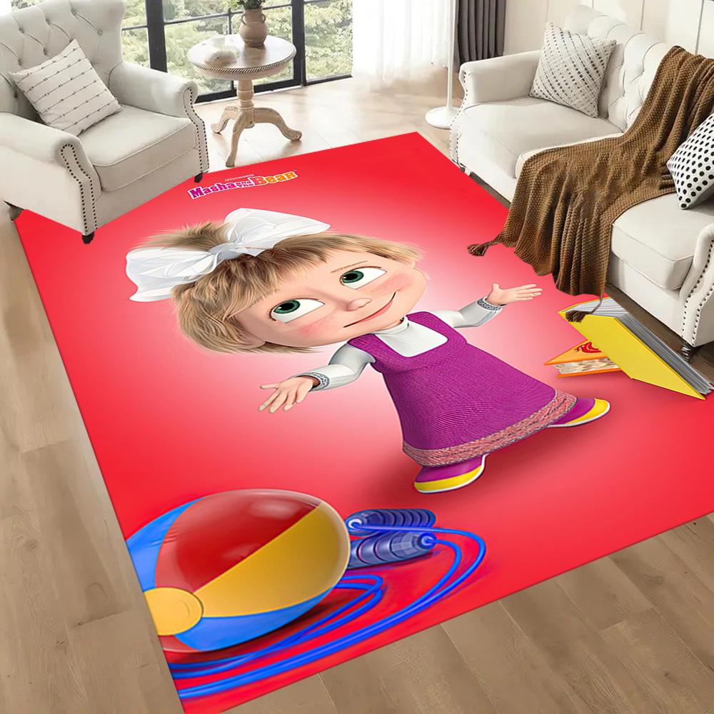 Masha Bear Area Rug Design for Kitchen Study Room Foyer Balcony Anti-slip Rug Office Home Decor Birthday/Christmas Gift