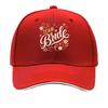 Bridal Squad Script Heart Celebratio Sandwich Baseball Cap Sun Cap Outdoor Workouts Hat