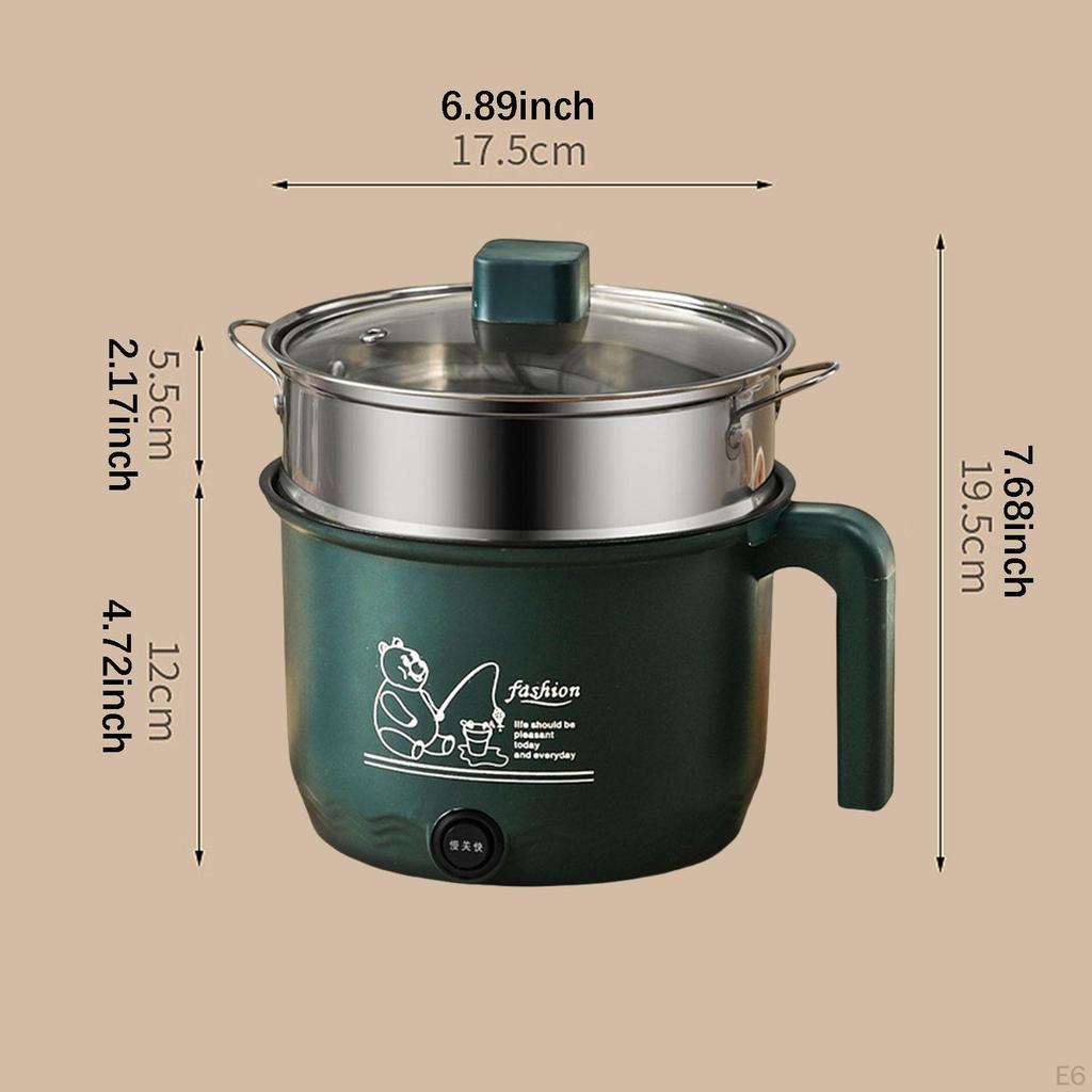 Small Electric Rice Cooker 600W Noodles Cooking Pot for Ramen Dumpling Steak Only