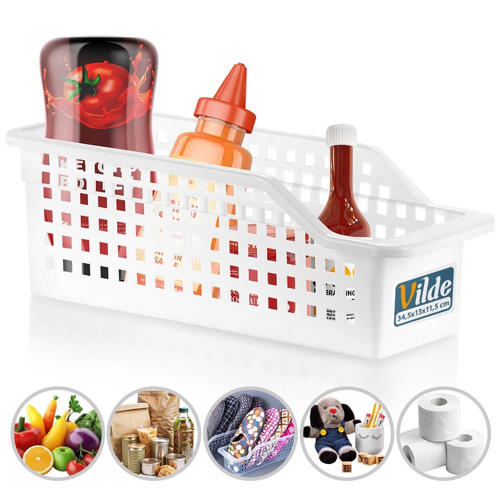 White refrigerator organizer 34.5x13x11.5 cm
